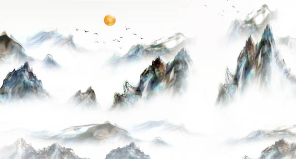 istock New Chinese abstract landscape painting with artistic conception 2187679658