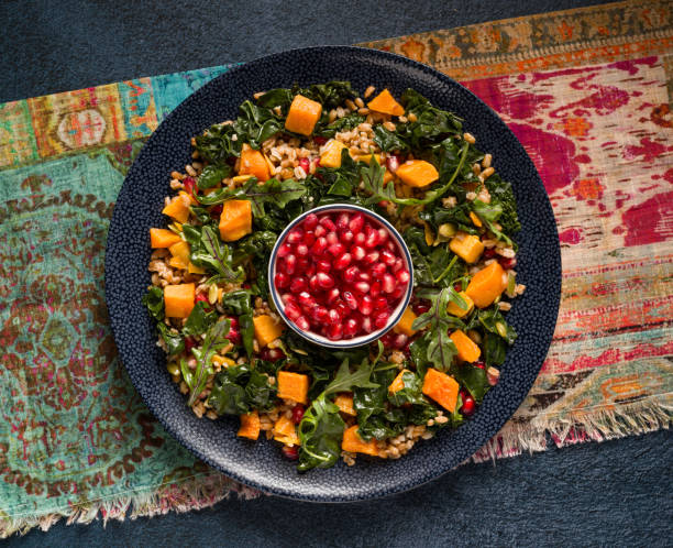 istock Overhead view of a plant-based vegan autumn salad 2187680344