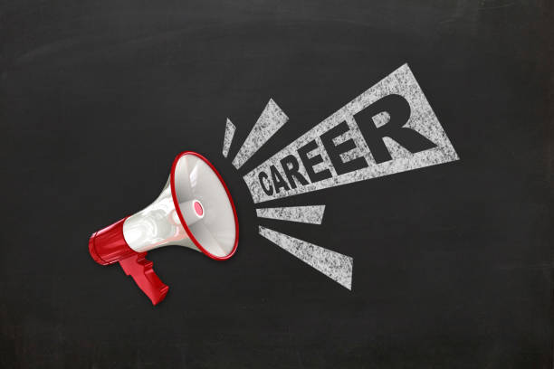 istock New career recruitment job megaphone blackboard 2187681074
