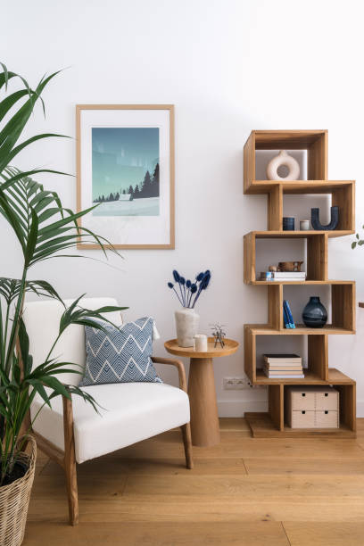 istock Cozy modern living room with elegant furniture and decorative elements 2187684506
