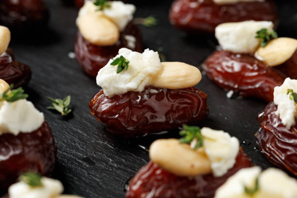 istock Stuffed Medjool dates with goat cheese, almonds and honey 2187691398
