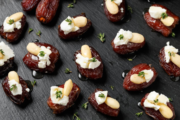 istock Stuffed Medjool dates with goat cheese, almonds and honey 2187691544