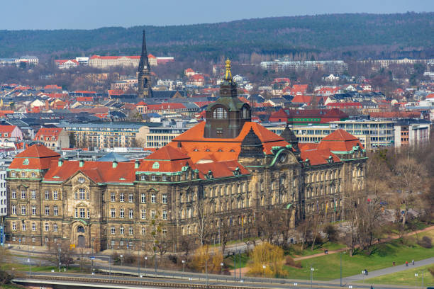 istock Dresden aerial view on sunny spring day, Upper Saxon, Saxony, Germany 2187695679