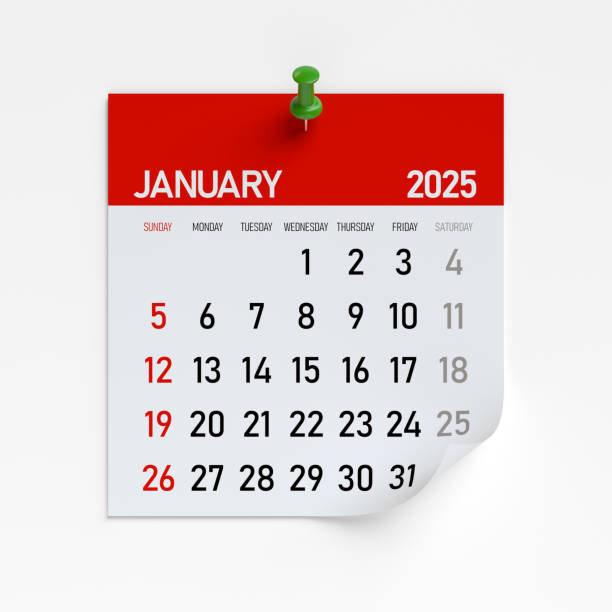 istock January 2025 Calendar. Isolated on White Background. 3d Rendering 2187695711