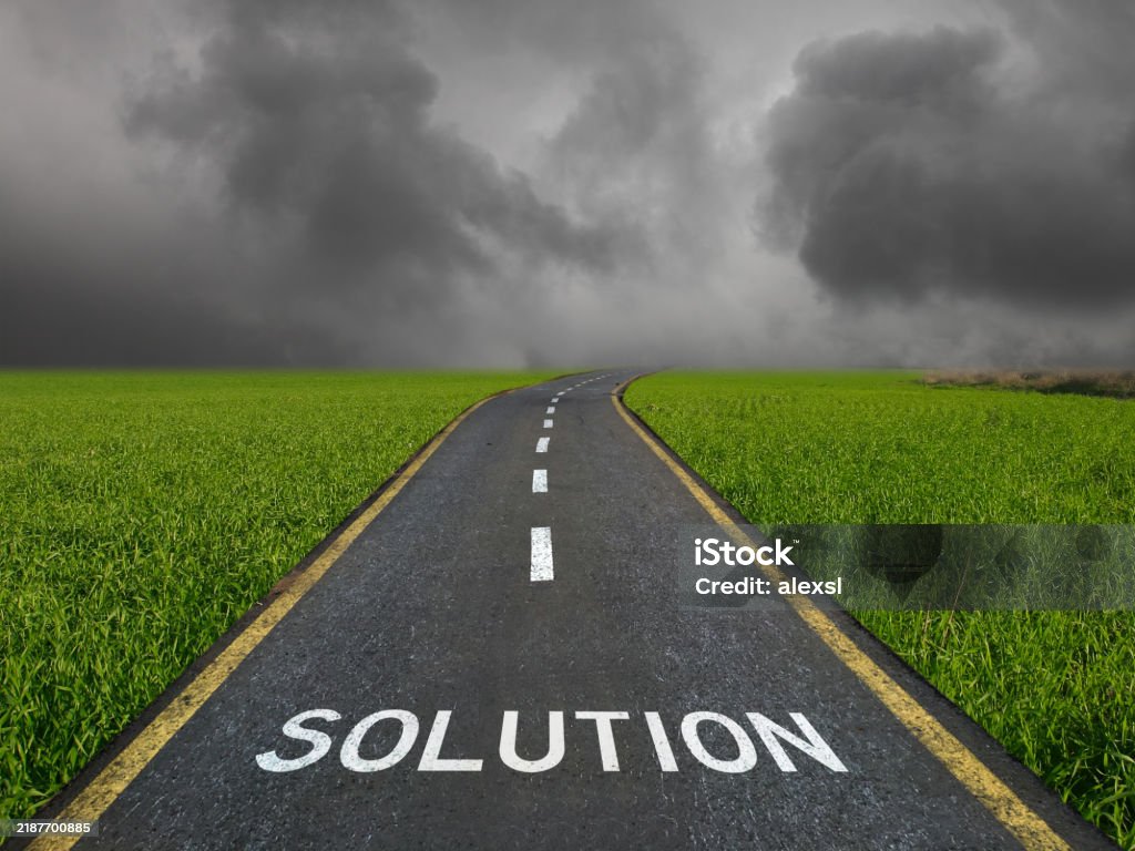 Problem Solving Conquering Adversity Road Journey Solution Stock Photo ...