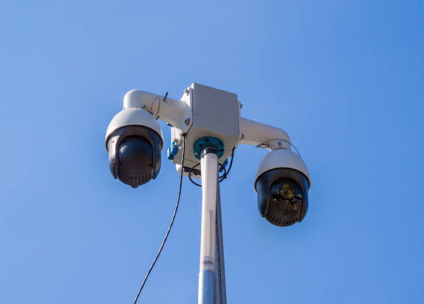 istock Telescopic rod with rotating CCTV cameras 2187701409