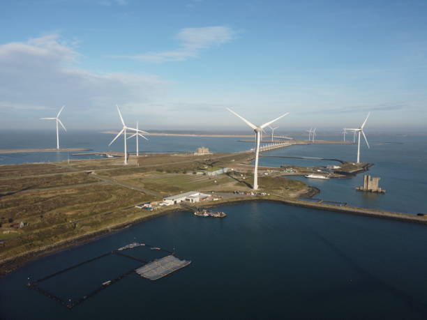 istock Wind turbines in Delta region 2187710130