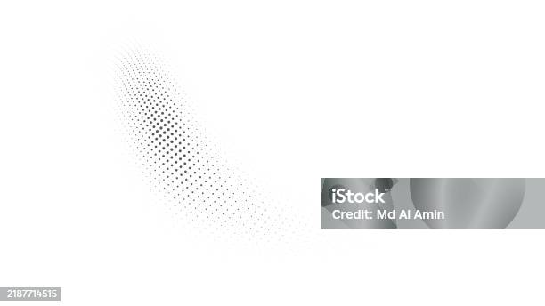 Radiant Pattern Vector Black And White Halftone Radiant Dot Wave Pattern With Elegant Gradient ...