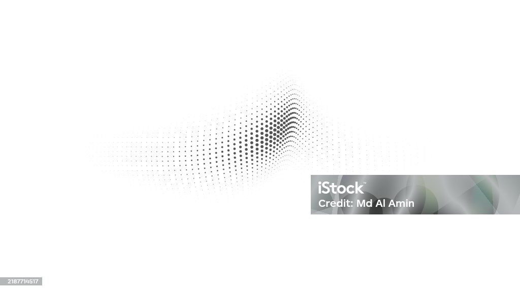Radiant Pattern Vector Black And White Halftone Radiant Dot Wave Pattern With Elegant Gradient ...