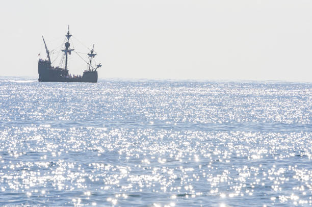 The ship was just off shore and it was unclear what it was and where it was going