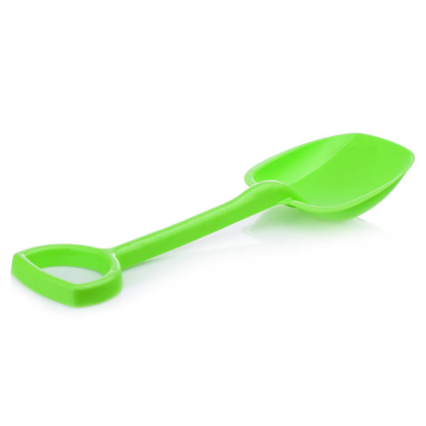 istock Children's large shovel isolated on a white background. Colored plastic shovels for snow removal. Children's Sandbox Toys 2187715492