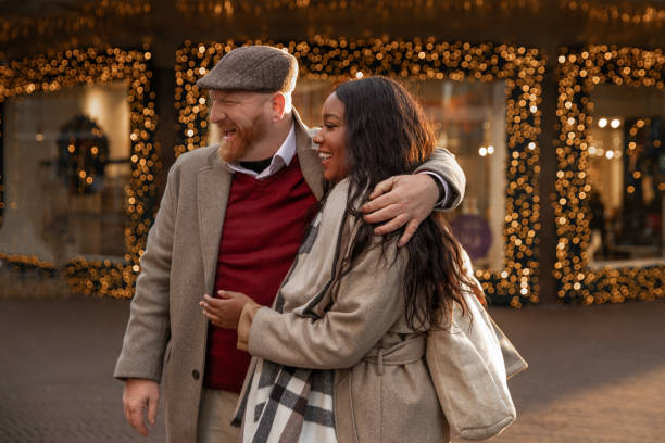 istock Beautiful mixed race couple on a weekend city trip 2187722769