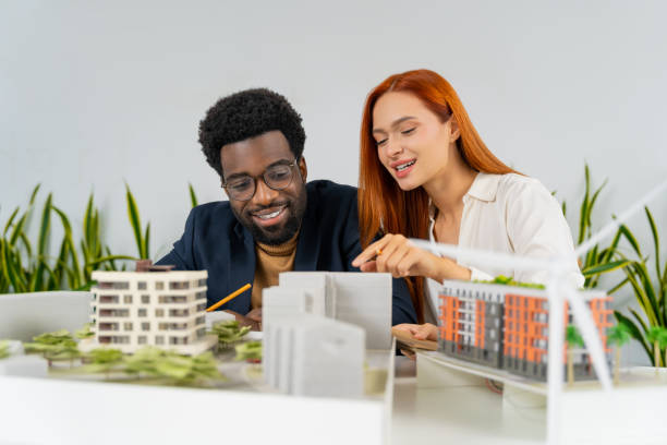 istock Young architects working on a new sustainable project and looking concentrated 2187722868