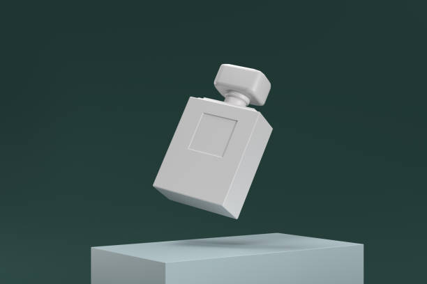 istock A bottle of perfume is floating in the air 2187726517