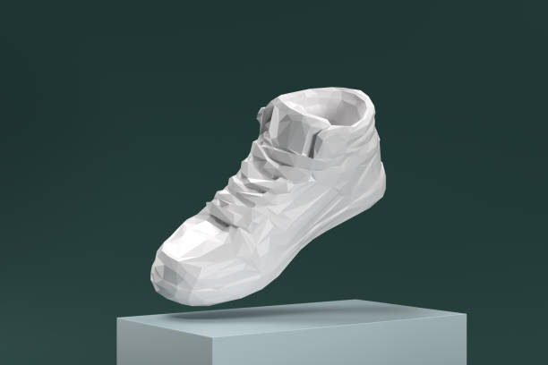 istock A white shoe is shown in a 3D image, with a green background 2187727687
