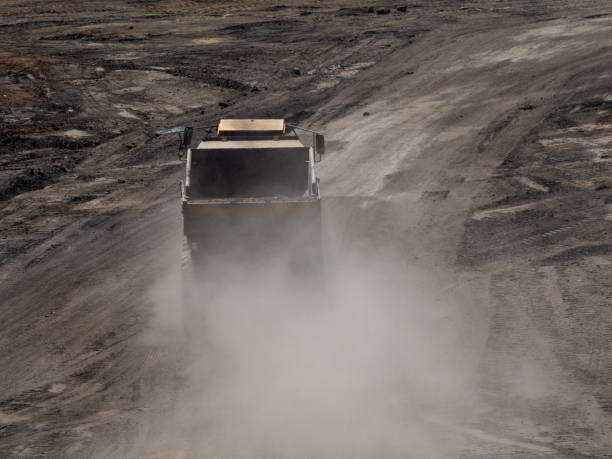 istock Large quarry dump truck at Pregheda coal mine, Almajului mountains, Romania 2187727802