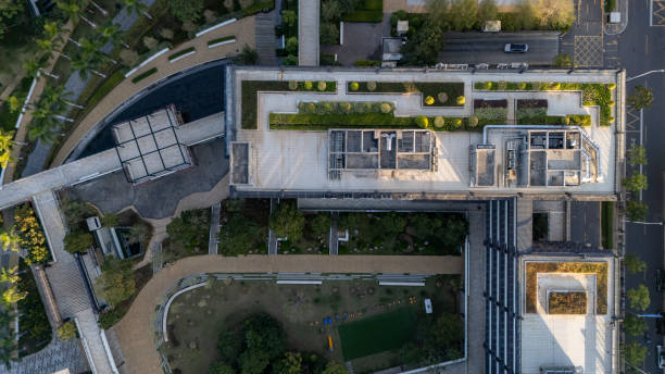 istock Sunlight shines on the green roof 2187727950