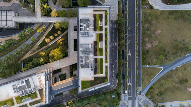 istock Green roofs in modern office areas 2187728002