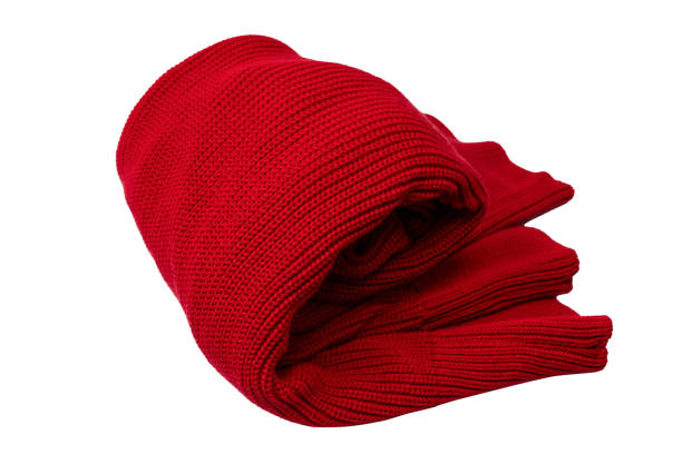 istock Red warm sweater isolated on a white background. 2187732198