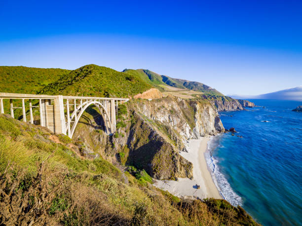 Bixby creek bridge is an iconic reinforced concrete open-spandrel arch bridge along california state route 1, also known as the pacific coast highway