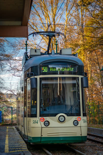 istock Old mountain tram in autumn evening in Linz Austria 11 25 2024 2187743724