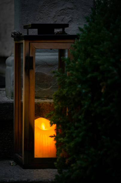 istock Burning candles and darkness. Holiday decorations 2187750743