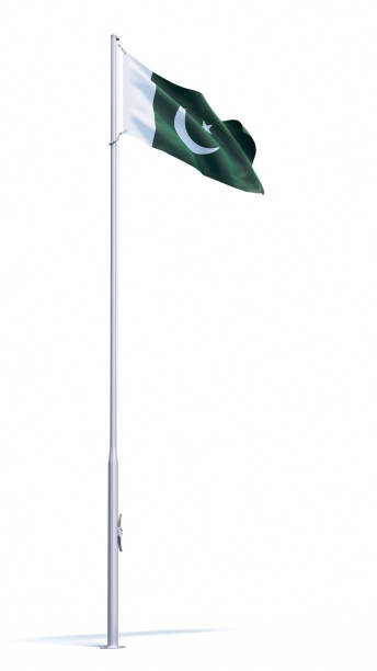 istock Pakistani flag waving on an isolated white background. Object + Shadow Clipping Path 2187753343