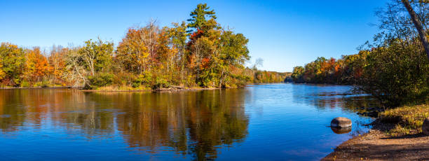istock Colorful trees on the Wisconsin River in early October 2187755904