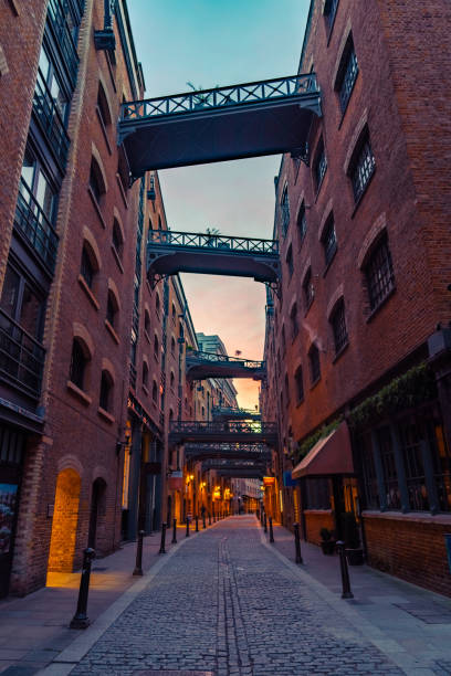 istock London quiet alleyway through warehouse developments beside Thames 2187773554