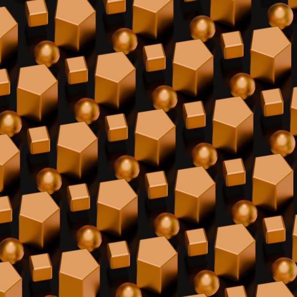 istock Golden Sphere Abstract Background Shiny Metallic Balls Texture Luxury Design Element. 3D render illustration 2187780103