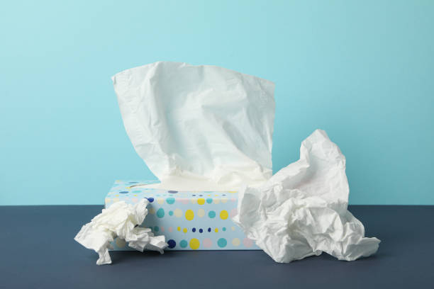 istock A pack of napkins on a blue background 2187780870