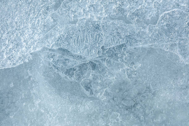 istock ice pattern of frozen river water surface. natural winter background. 2187783011