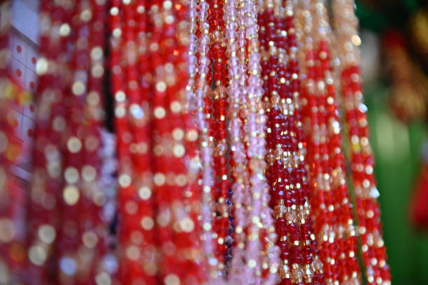 red gemstone necklace