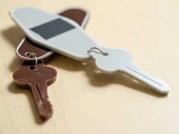 istock Keys on a table home close-up minimalist design indoor setting still life concept 2187785945