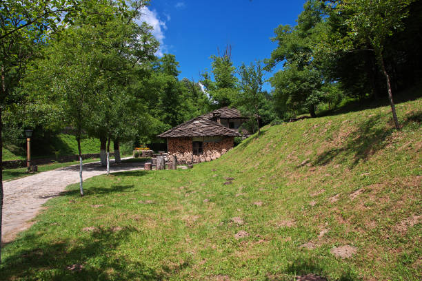Gabrovo, Bulgaria - 15 Jul 2015: Ethnographic museum in Gabrovo village, Bulgaria