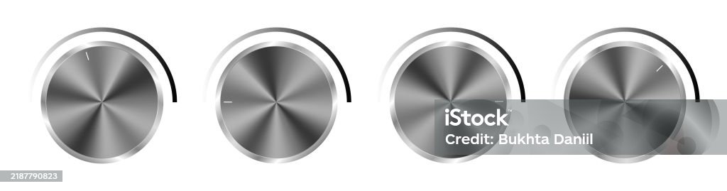 Control Dials Graphics Stainless Steel Control Dials Displaying Settings For Kitchen ...