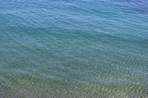 Calm turquoise blue sea with gentle waves
