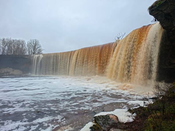 Beautiful waterfall in Estonia. Jagala