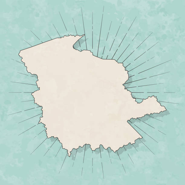 Logan County, West Virginia. Map in retro vintage style - Old textured paper Map of Logan County - West Virginia, in a trendy vintage style. Beautiful retro illustration with old textured paper and light rays in the background (colors used: blue, green, beige and black for the outline). Vector Illustration (EPS file, well layered and grouped). Easy to edit, manipulate, resize or colorize. Vector and Jpeg file of different sizes. logan west stock illustrations