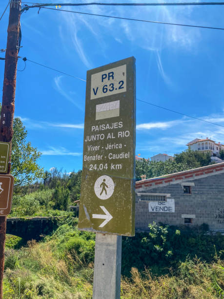 istock Sign post on hiking trail, Spain 2187800505