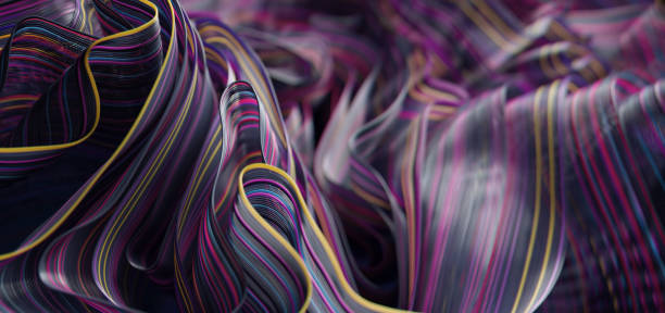 istock Whirls of Color: Vibrant Stripes in Purple, Pink, and Yellow 2187803886