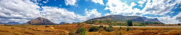 istock Panoramic scenic landscape with hills and mountains. 2187808035