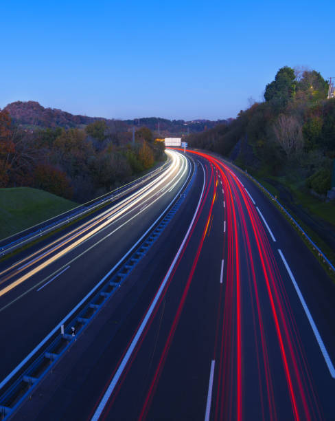 istock AP-1 highway. Car lights at dusk on the AP-1 highway as it passes through Hernani, Euskadi. 2187808470