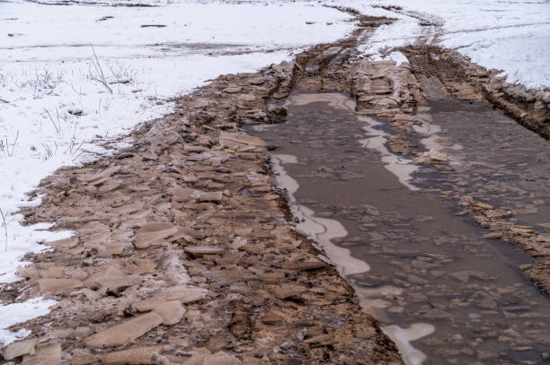 istock Off-road in frozen land. 2187810414