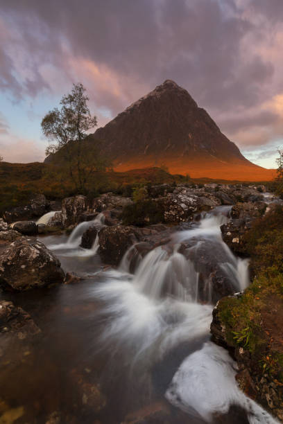 istock Glen Etive Mor Waterfall in Glencoe Valley, Scotland 2187811373