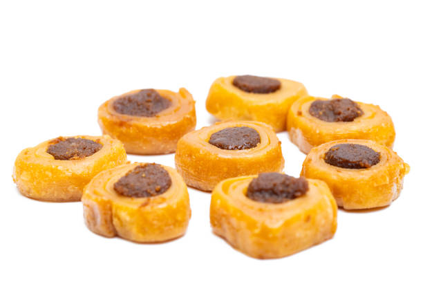Turkish sweet dessert with honey Mabrum on white background