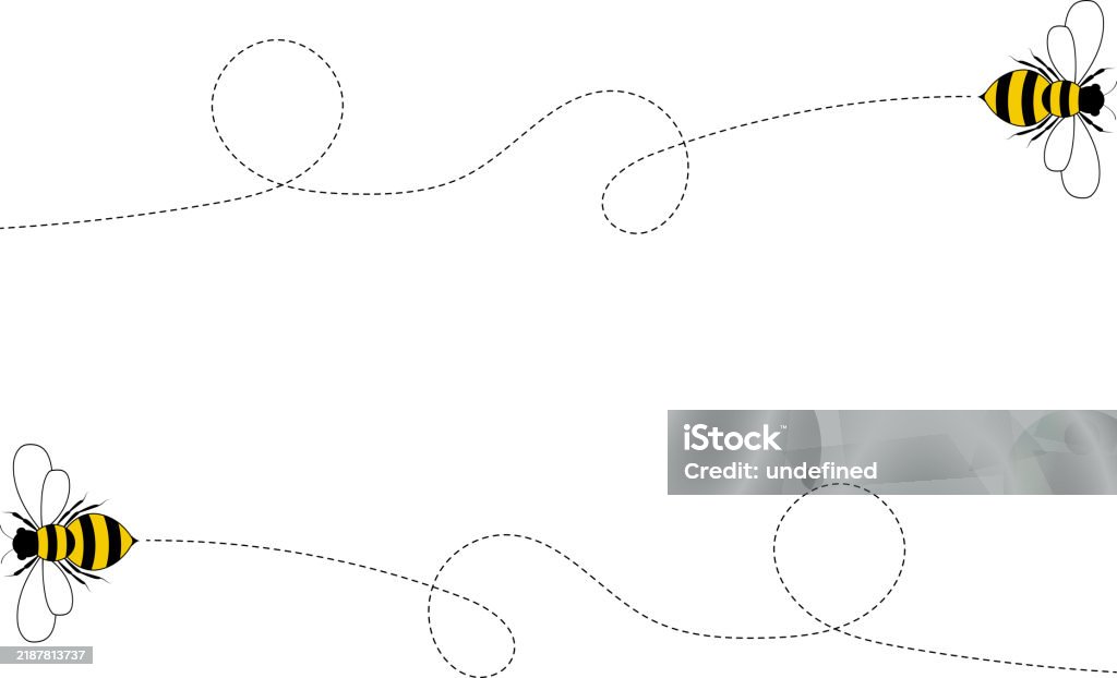 Bee Path Bee Flying Path A Bee Flying In A Dotted Line The Flight Path Of Bee ...