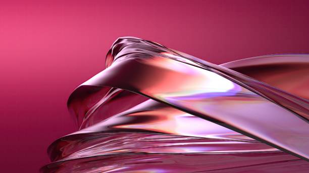 istock An abstract background featuring a clear, mysterious, elegant, and modern 3D rendering of twisted transparent red glass. 2187819894