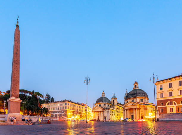 istock Dusk at Piazza Del Popolo: Illuminating Rome's Historic Charm 2187822913