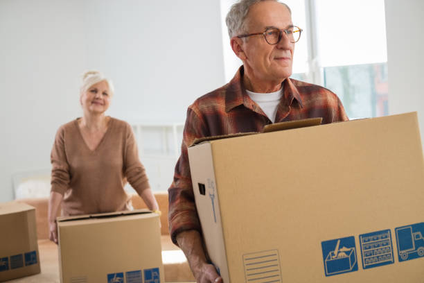 istock Senior couple moving house 2187823483